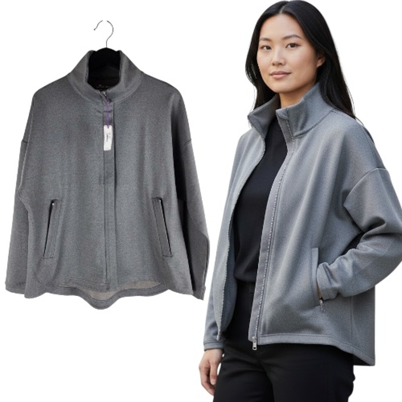 New Peter Millar Hidden Full Zip Sun Protection Golf Jacket Gray Size S